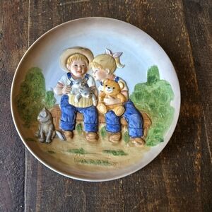 Homco Denim Days Vintage 1985 Decorative Plate A Summer Day #1505 Home Interiors